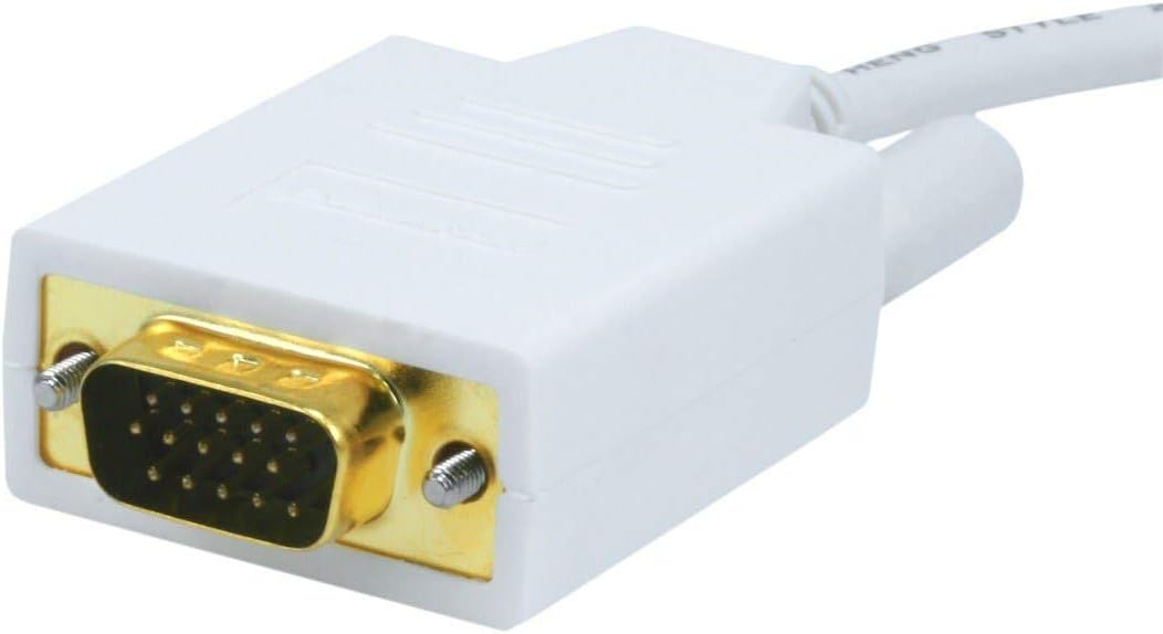 Monoprice 3 Feet Video Cable, White | Mini Display Port to VGA Cable, 32AWG