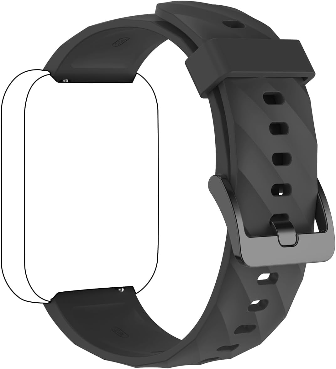 RUIMEN Smart Watch Bands, 22mm Soft Silicone Replacement Straps for D1 H1 Smart Watch