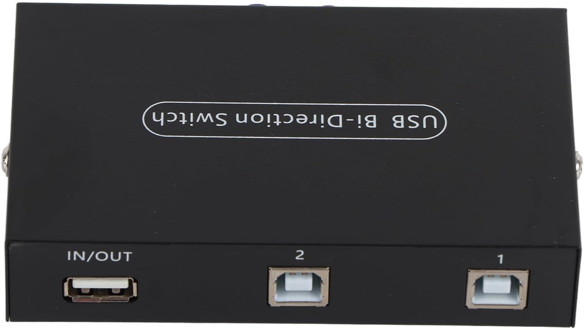 ASHATA USB 2.0 Peripheral Sharing Switch, 2/4 Port Manual Sharing Switch for PC Printer Scanner, Compatible with