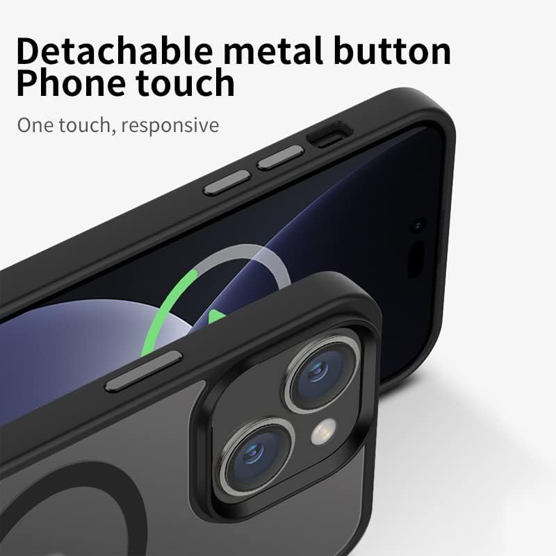 Strong Magnetic Case for iPhone 13 & iPhone 14 [10FT-Grade Drop Tested & Compatible with MagSafe], Translucent