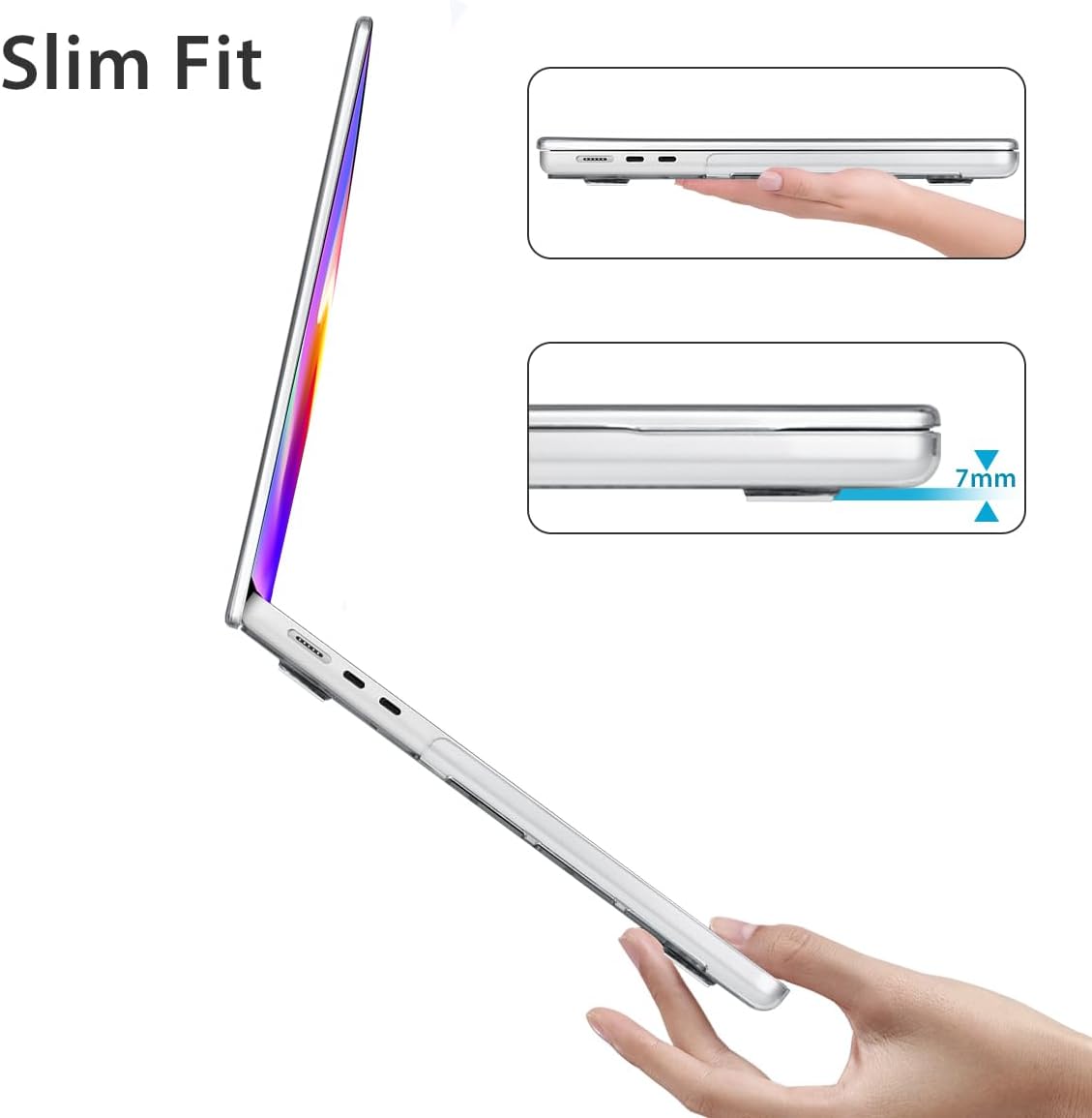 for 2025 2024 2023 2022 MacBook Air 13 inch Case M4 A3240 M3 A3113 M2 A2681 with Touch ID& 13.6" Liquid Retina Display, Plastic Hard Shell&Keyboard Cover&Screen Film&Webcam Cover, Cats