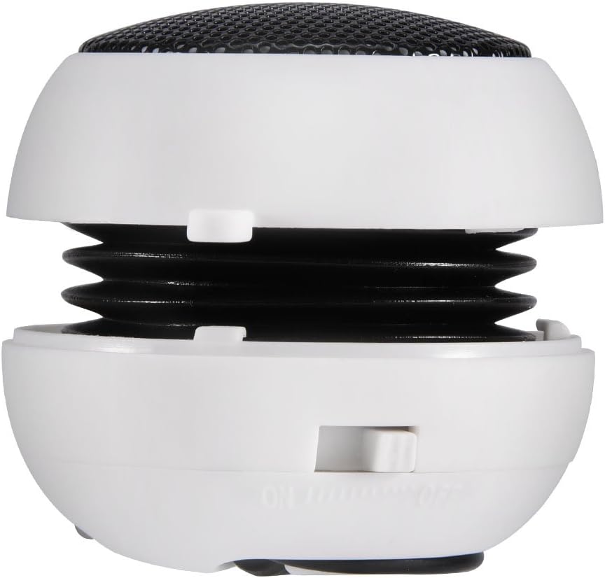 Mini Portable Speaker, Telescopic Design for Computer Smartphone MP3 Tablet, USB Powered, Lightweight, 2 Colors (White)