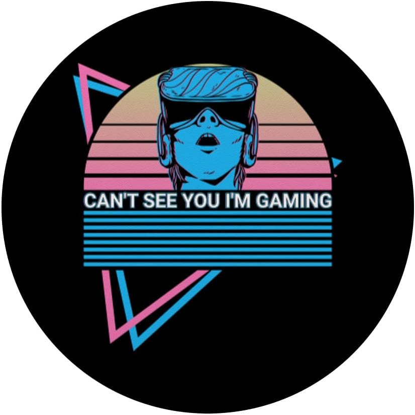 Virtual Reality VR Games Retro Can't See You I'm Gaming PopSockets Standard PopGrip