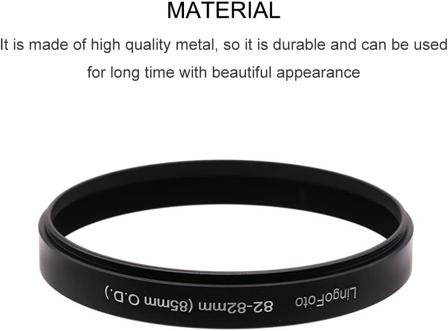 Step-up Ring for Mirrorless DSLR Cameras, Compatible with 82mm Lens to 85mm Lens Matte Box O.D