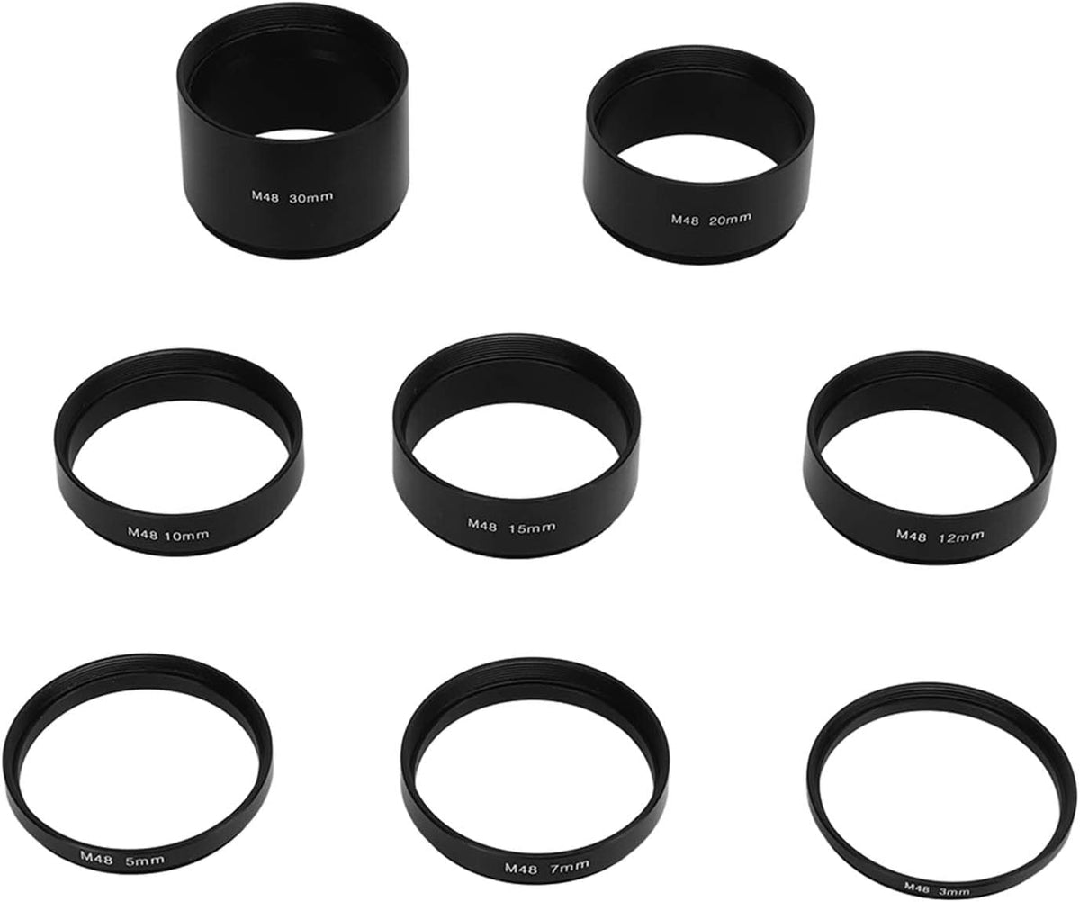 Astronomical Extension Tube, 8Pcs M48 Focal Length Extension Tube Kit for Telescope, Cameras, Eyepieces