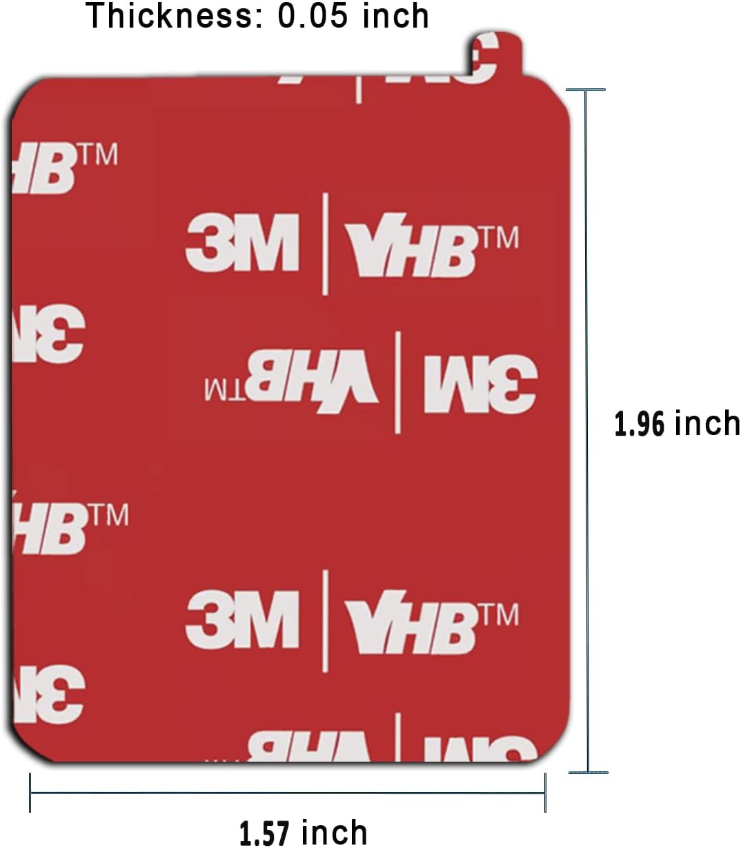 12 Pack 1.96 in x 1.57 in Very High Bond Sticky Adhesive Replacement, Double Sided Pads for Dashboard Windshield