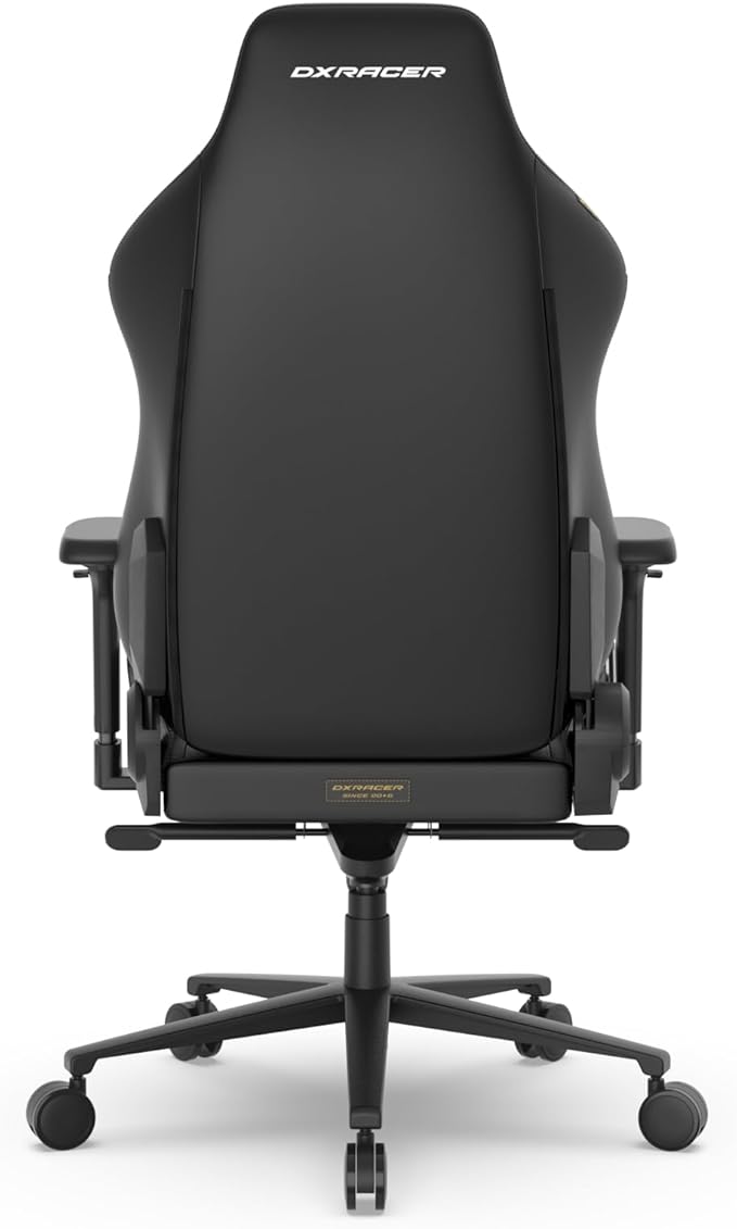 DXRacer Craft L Video Gaming Chair for Adults Ergonomic Office Reclining Computer Chair with Magnetic Head Pillow and Lumbar Support Racing Style Height Adjustable (EPU Leatherette Black)