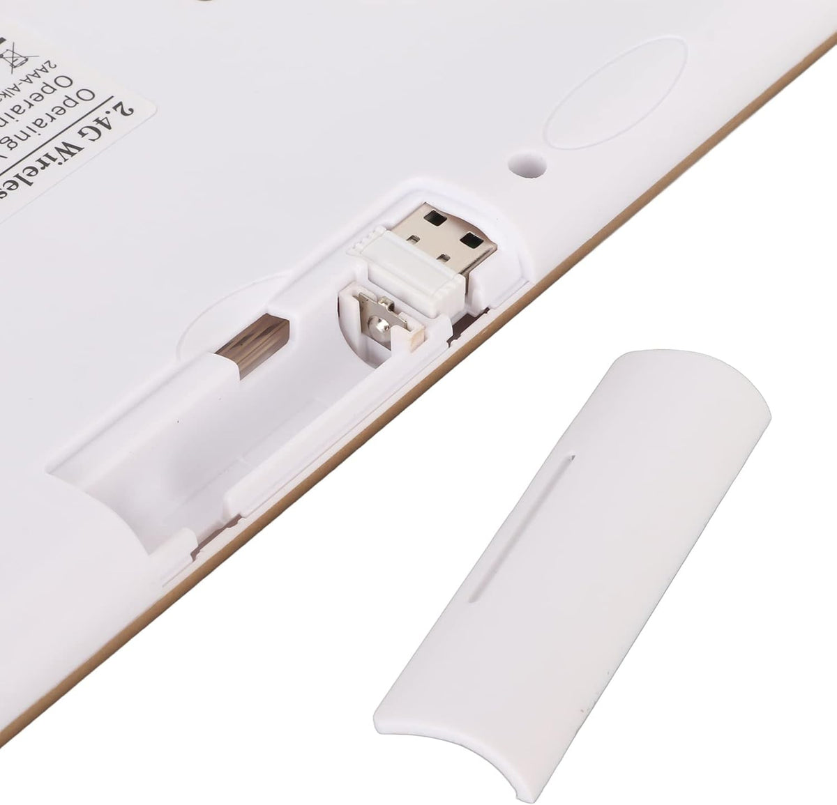 Wireless Keyboard and Mouse Combo, Compact Ultra Thin Waterproof Keyboard Power Saving USB Mouse Set for Computer