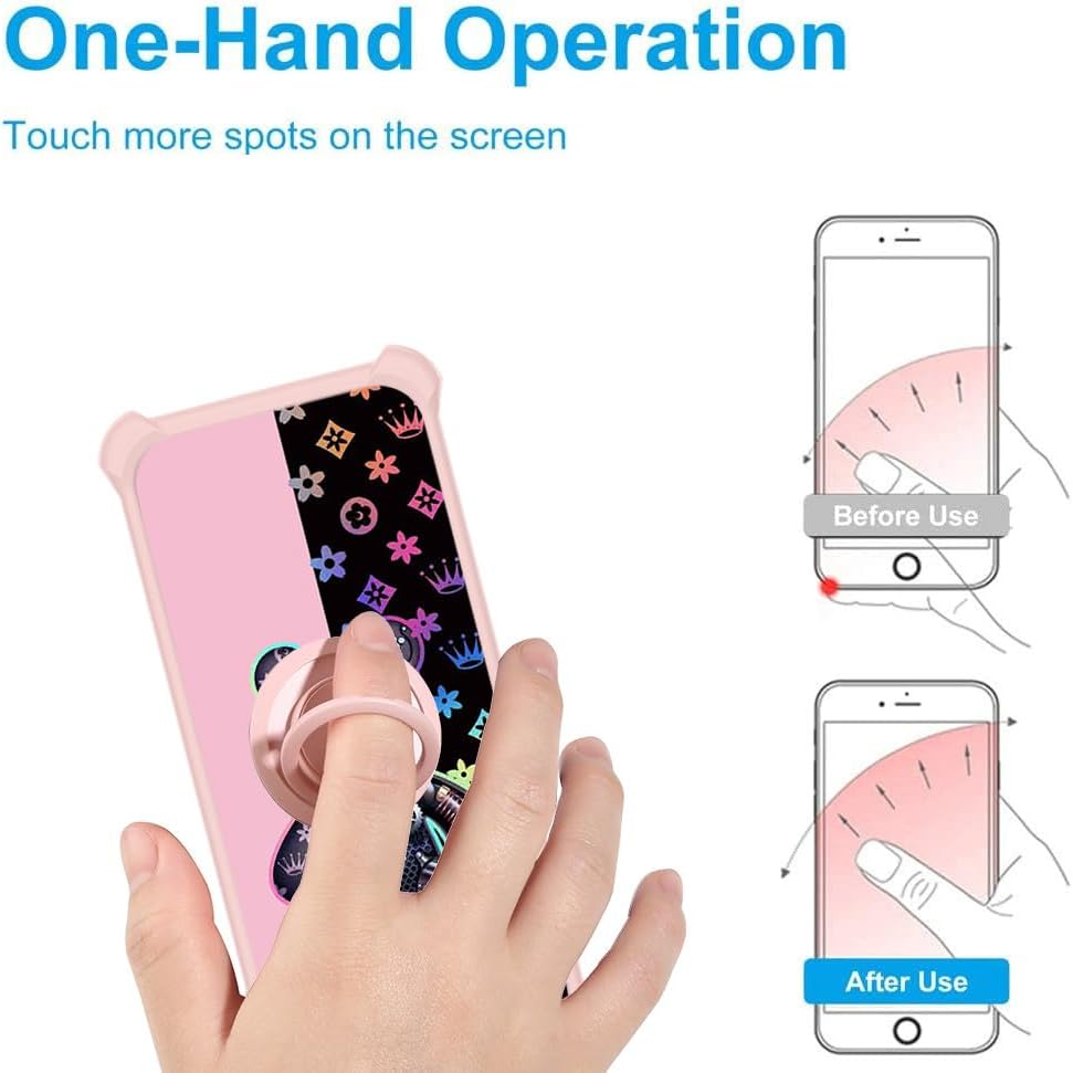 jioeuinly Vortex ZG65H Case, Compatible with Vortex ZG65 / ZG65 PRO, [with Tempered Glass Screen Protector][Ring