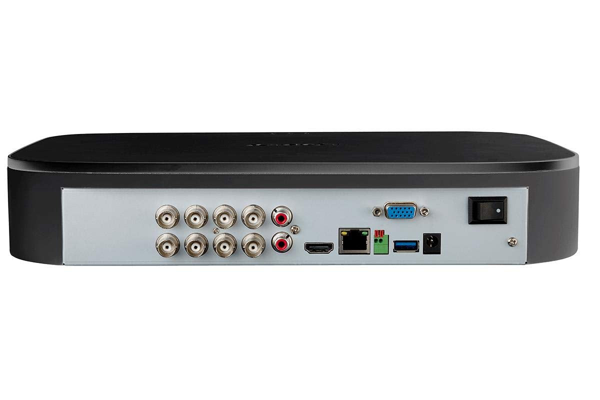 Lorex D241A81B 8 Channel 1080p Analog HD 1TB Security System DVR with Advanced Motion Detection Technology and Smart Home Voice Control, Black