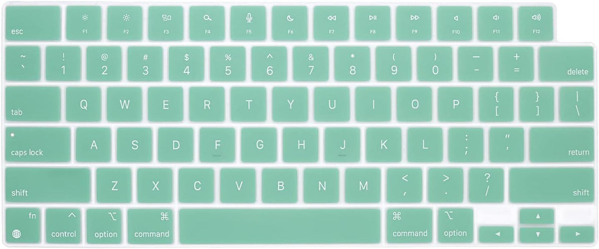 Stylish Keyboard Cover Silicone Protective Skin for MacBook Pro 14" 16" & Air 15" Clover Green