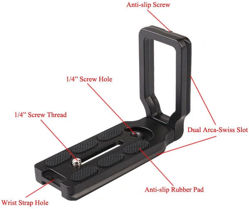 HuaerHui DSLR Camera L-Shaped Bracket Mount, Arca-Swiss Vertical Horizontal Switching Quick Release Plate for Canon