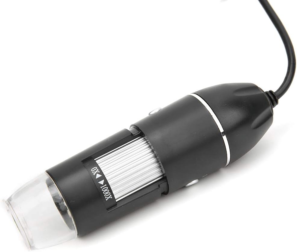 Fydun Digital Microscope, 50X-1000X USB Electronic Microscope with Bracket and 8 Adjustable LED Lights