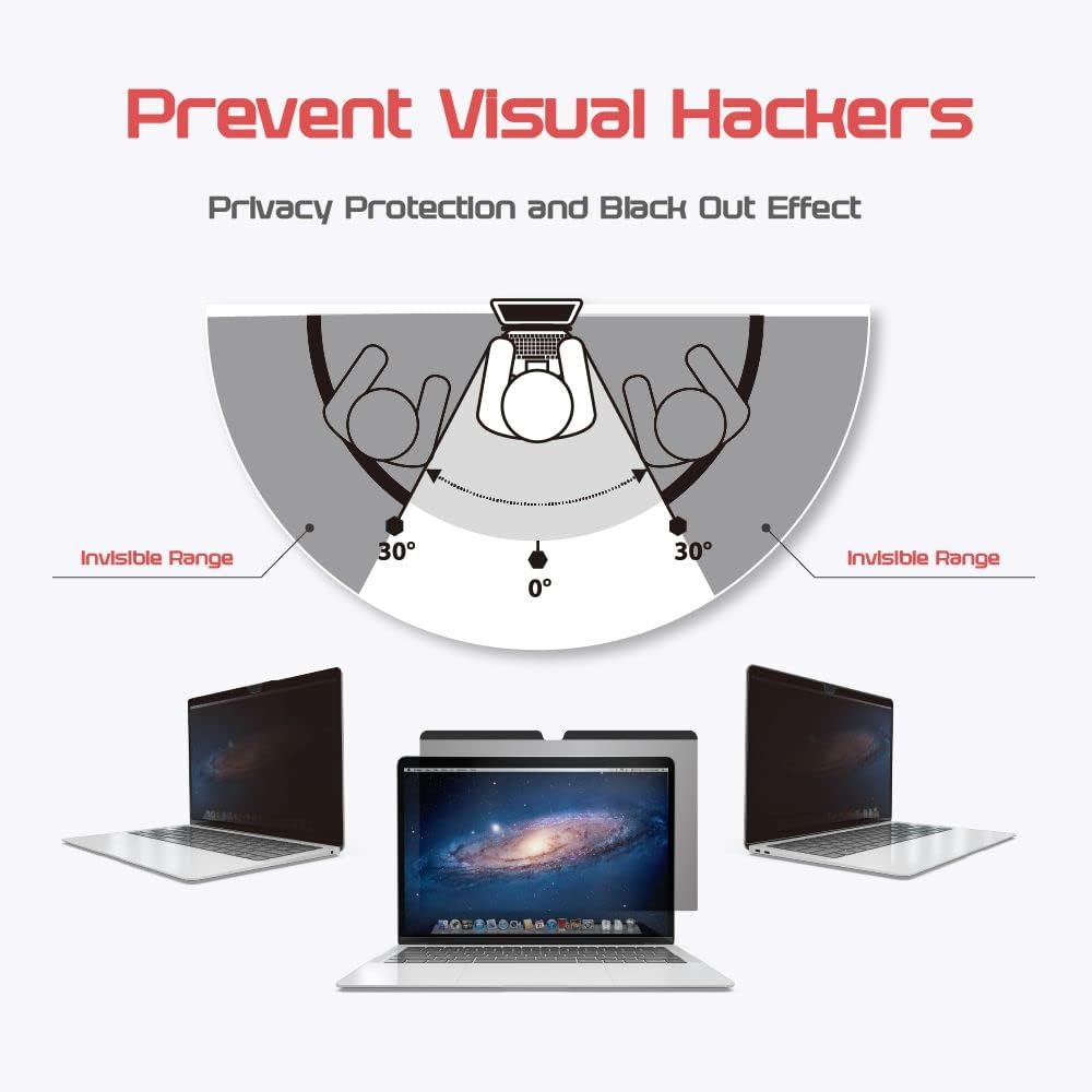 Computer Privacy Screen Filter for Widescreen Monitor - Anti-Glare, Blue Light Reduction, and Privacy Shield Protector - 23 Inch 16:9 Aspect Ratio