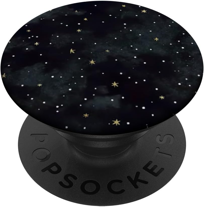 Galaxy Outer Space Universe Stars Cosmos PopSockets Standard PopGrip Black
