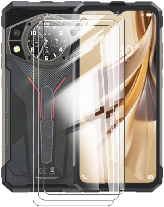 [3 Pack] Tempered Glass Screen Protector for Cubot Kingkong AX (6.58") with 2.5D Arc Edges, HD Bubble-Free