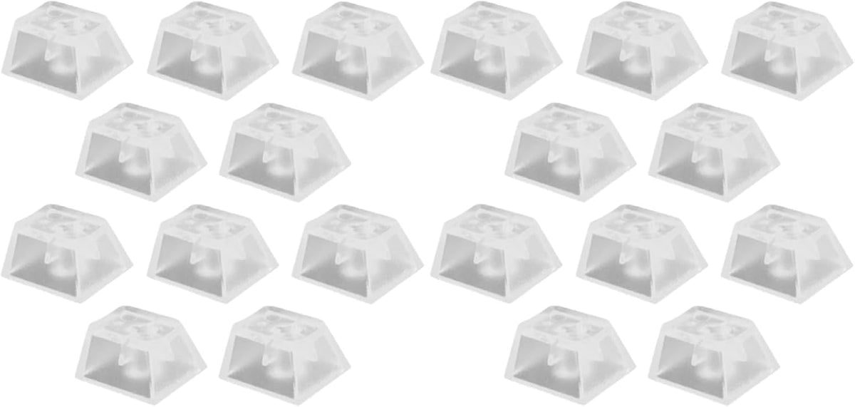 20 pcs Keycaps Replacement DIY Crystal Not Transparent Profile Blank Backlit Accessory for Mechanical Professional