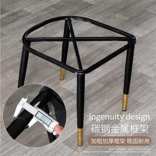 Office Chair Gaming Chair Computer Chair Living Room Furniture Design Armchairs Nordic Chair Metal Leather Material Dining Room Chairs Leisure Computer Stool (Color : Roze)