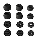 Luckvan Silicone Ear Tips for Galaxy Buds Pro Replacement Earbuds Tips for Galaxy Buds Pro Earbuds 6 Pairs LMS Black