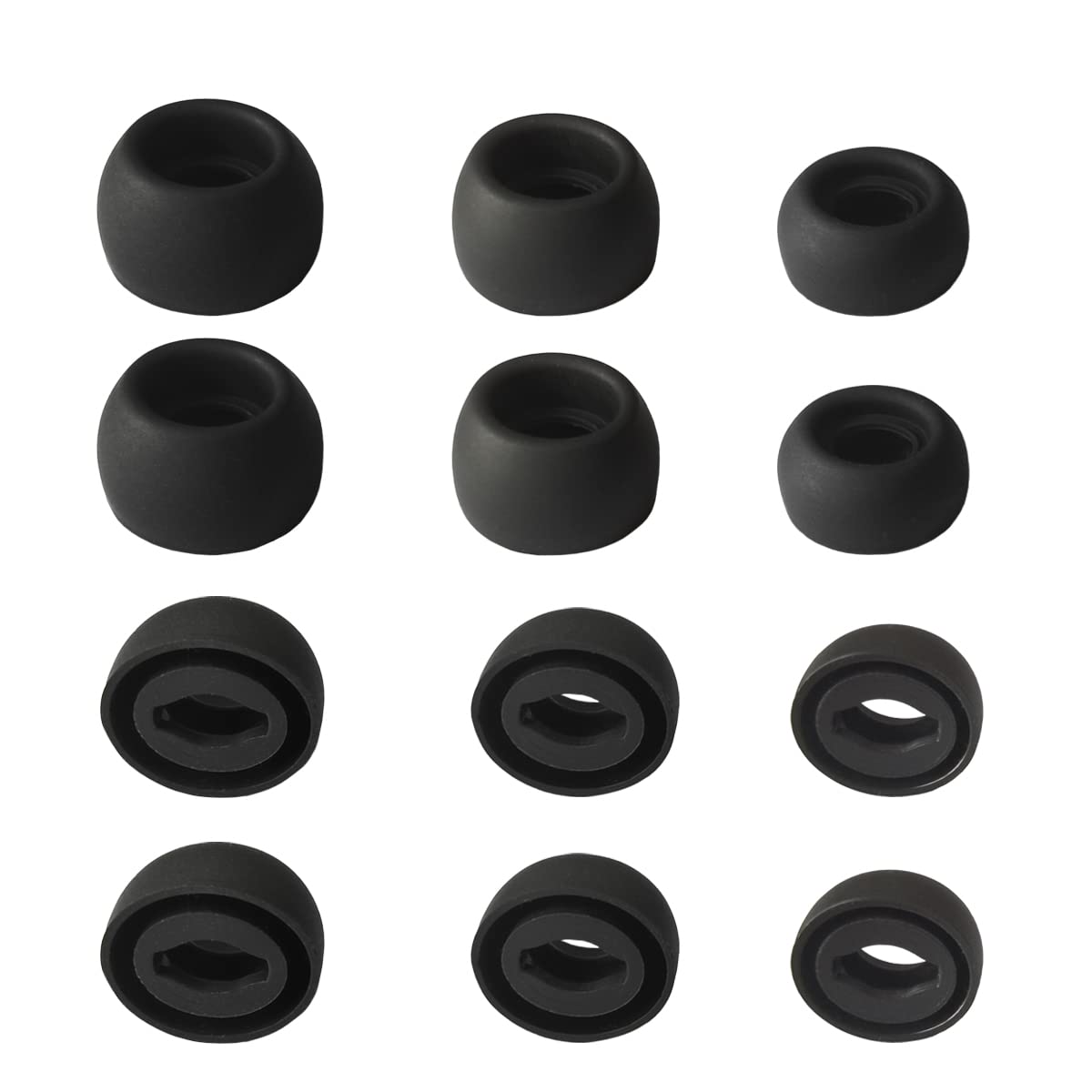 Luckvan Silicone Ear Tips for Galaxy Buds Pro Replacement Earbuds Tips for Galaxy Buds Pro Earbuds 6 Pairs LMS Black