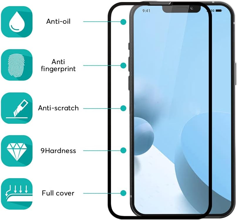 IceSword Superior HD Screen Protector for iPhone 12 Pro Max - Clear Tempered Glass Film, 9H Hardness