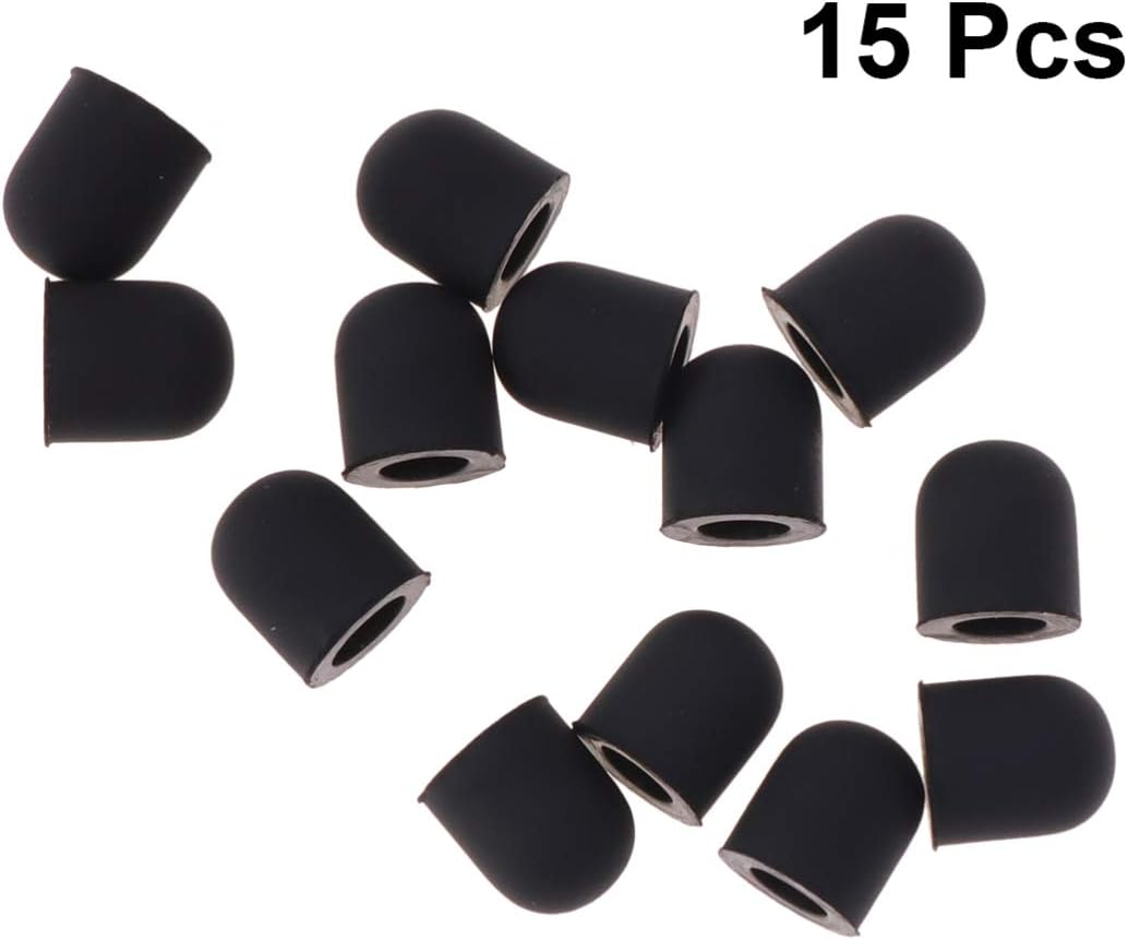 Hemobllo 15pcs Stylus Pen Tip Replacement Rubber Tips for Stylus Touch Pen, Touchscreen Pen, Outer Diameter 6mm, Inner