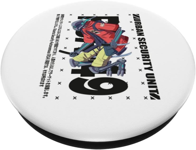 PopSockets Swappable PopGrip - Robot security hi-tech futuristic robotics art light