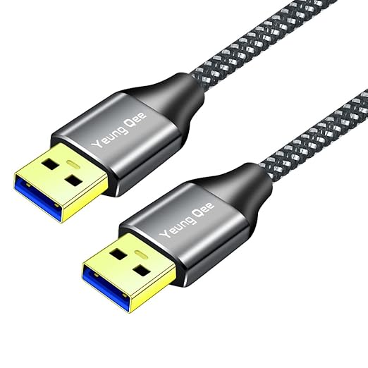 Yeung Qee USB 3.0 A to A Male Cable 3 ft,Super Speed Type A Male to Male Cable USB 3.0 Double End USB Cord for Hard Disk, Cameras,Laptop Cooler, DVD Player and More (3FT/1M)