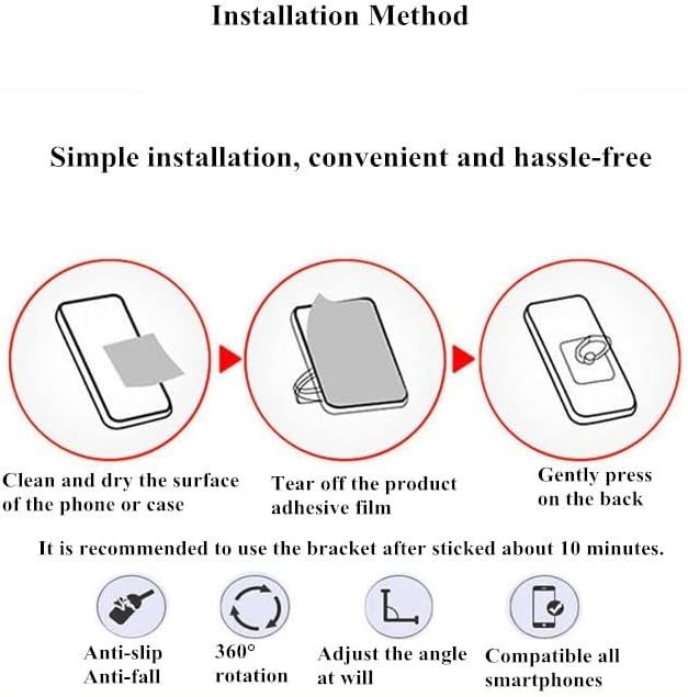 Bee Shape Style Alloy Color Paint Panel 360° Rotation Cell Phone Ring Holder Stand, Compatible with iPhone Samsung LG