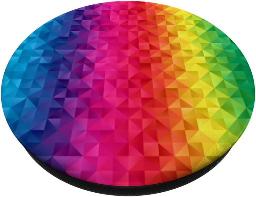 Rainbow Colored Polygon Motif PopSockets Standard Grip