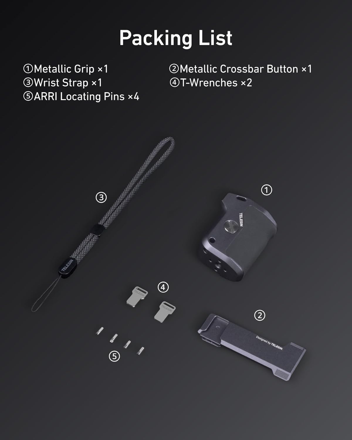 TELESIN Street Grip Kit For Hero 9-13 | Without Metal Rabbit Cage | Camera Grip Holder with Seesaw Design | Ergonomic Handle Grip Design | Backup TF Card Slot | Quick Battery Access | Vlog Grip Holder