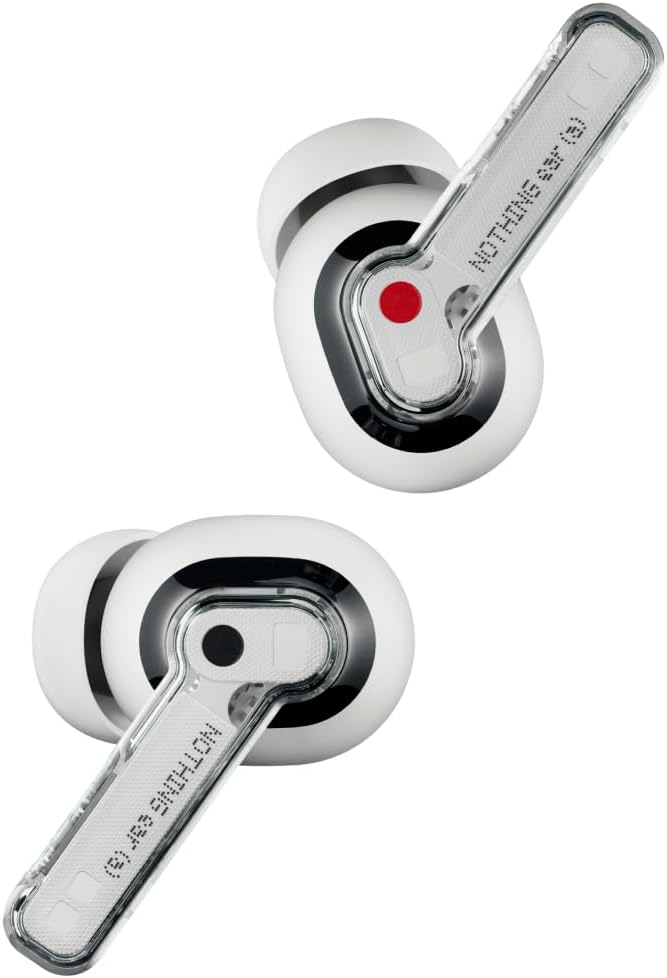 Nothing Ear (a) Wireless Earbuds, 45dB Hybrid Noise Cancelling Earbuds, Hi-Res Audio, Advanced Equaliser, Dual Connect, 6 Mics, 42.5H Playtime Ear Buds Wireless Bluetooth, White