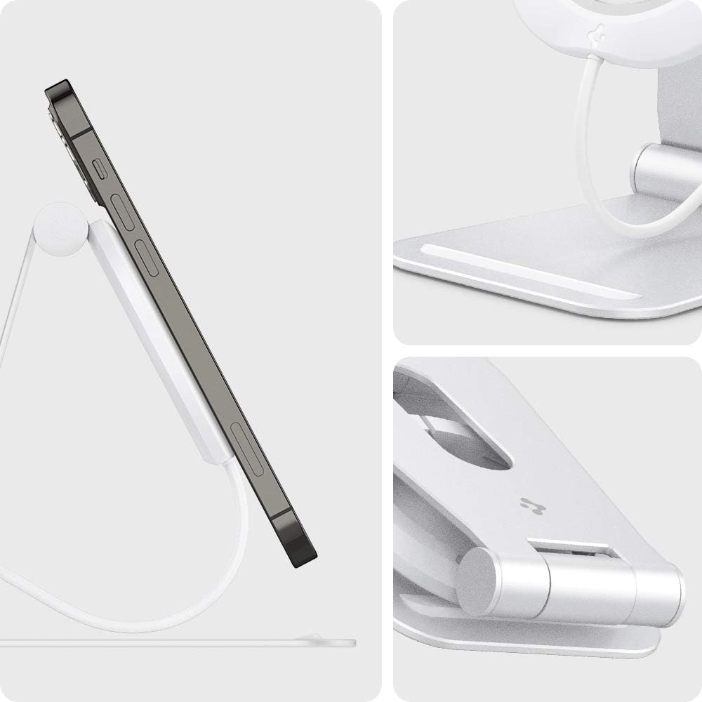 Spigen Mag Fit S Designed for MagSafe Charger Stand - Aluminum Adjustable Phone Stand Compatible with iPhone