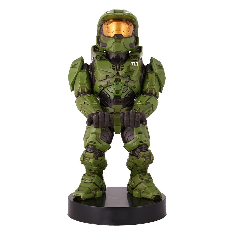 Exquisite Gaming: Halo: Master Chief - Mobile Phone & Gaming Controller Holder, Device Stand, Cable Guys, Xbox Licensed Figure, Green