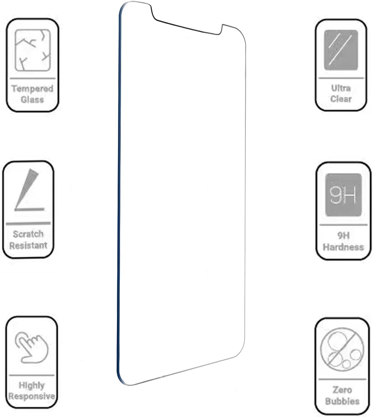Deara Glass Screen Protector for iPhone 11 Pro Max/Xs Max [6.5 Inch] 2 Pack, Case Friendly Tempered Glass Film