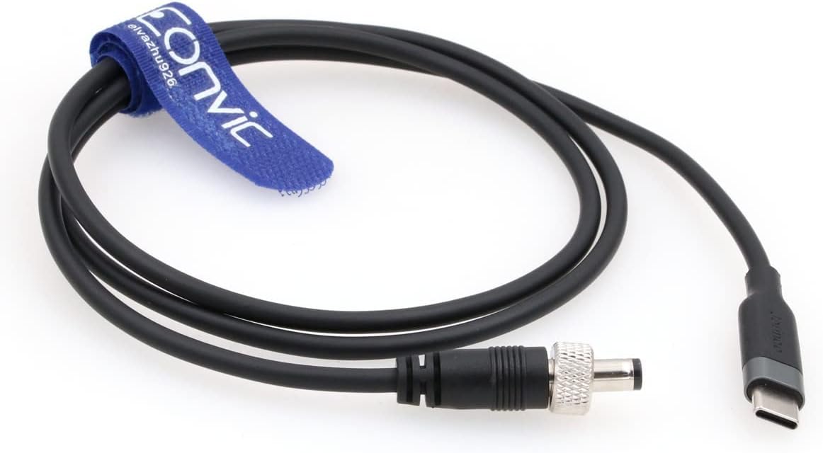 Eonvic Power Cable for Atomos Ninja V, Zwo ASI Cooled Cameras, PD USB 3.1 Type C to Locking DC Power Jack