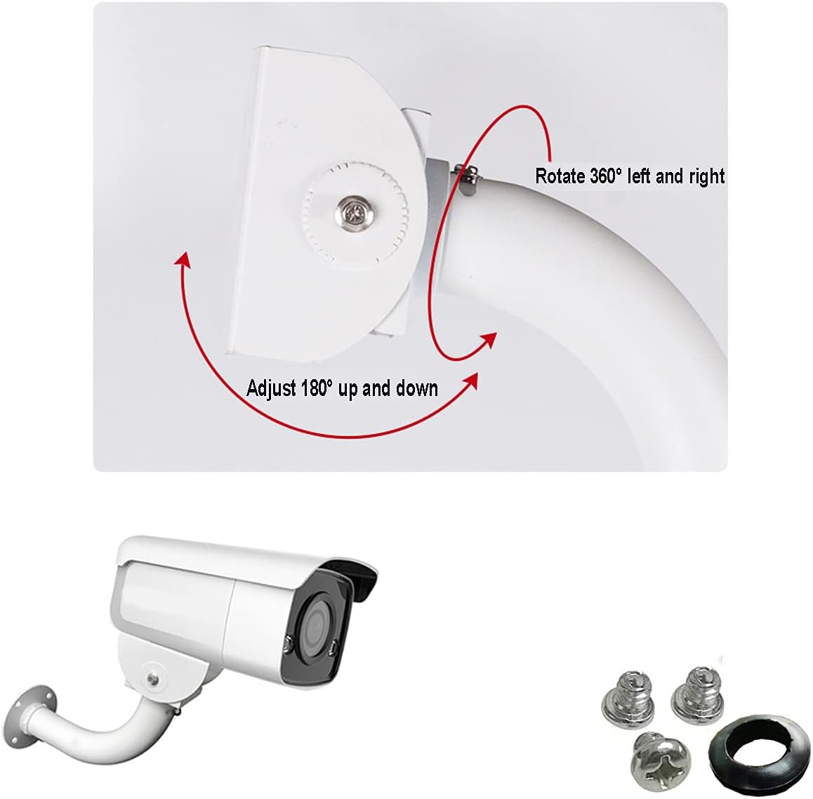 Surveillance Security Camera Mount Bracket for Indoor/Outdoor CCTV Cameras, J-Shape IP Cameras Bracket
