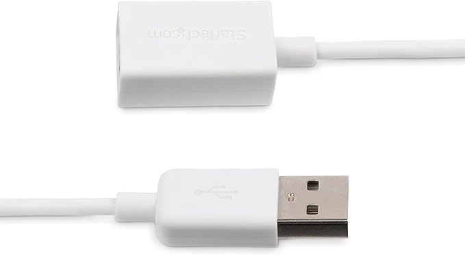 StarTech 1m USB 2.0 Extension Cable, USB-A M/F, White (USBEXTPAA1MW)