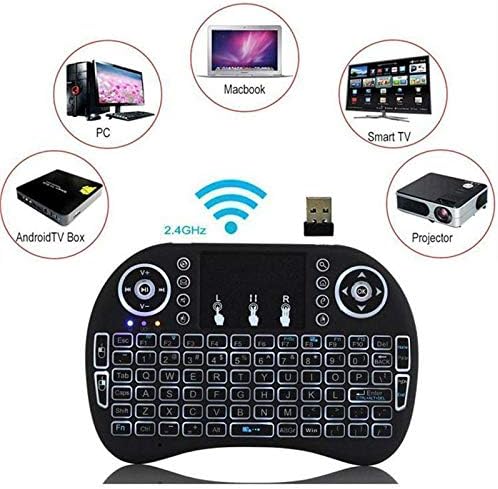 Mini i8 2.4G Air Mouse Wireless Keyboard with Touchpad, Rechargeable Handheld Remote for Smart TV, Android TV Box,