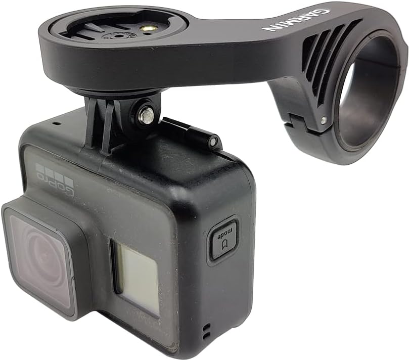 Mount Combo Adapter for Garmin Edge, Compatible with Camera or Headlight, Quick Release Out-Front Mount
