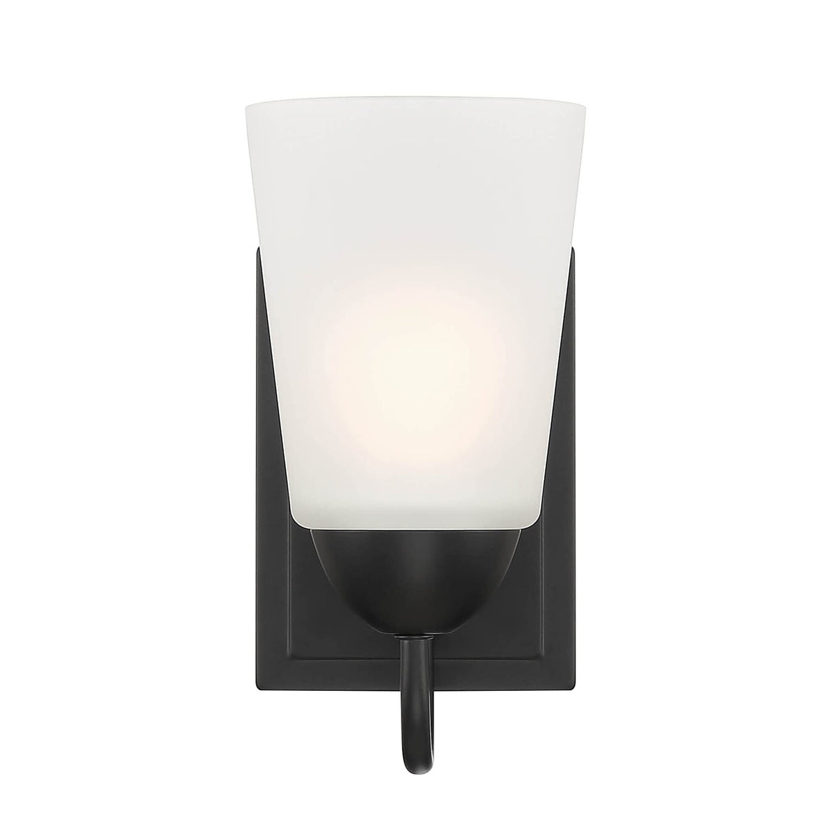 DESIGNERS FOUNTAIN Malone Outdoor Light Fixture, 9.25 Inch Exterior Wall Lantern Sconce for Front Door, Patio and Porch, Matte Black, D267M-WS-MB