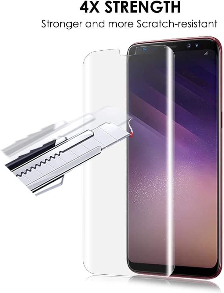 Galaxy S8 Plus Screen Protector [3 Pack], UV Tempered Glass, Edge to Edge Coverage, Full Screen Adhesive