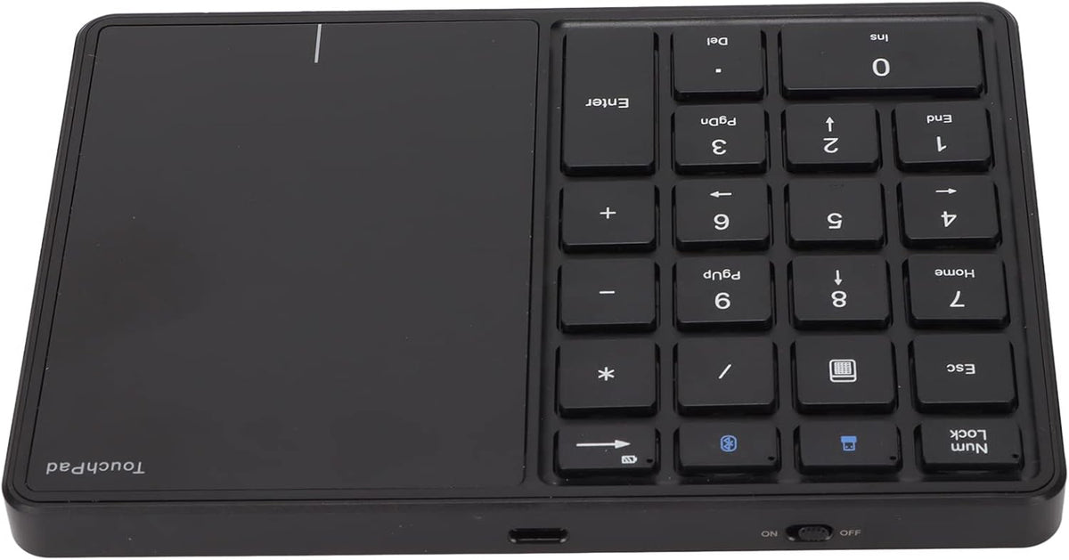 Yosoo Numeric Keypad Touchpad 2 in 1 Wireless Slim Number Pad, 22 Keys Bluetooth 4.2, Portable Financial Accounting