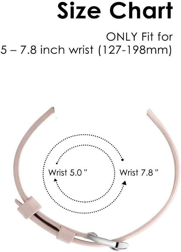Aolon Curve Smart Watch Bands Compatible, Slim Vintage Leather Strap Replacement for 2.01" Smart Watch