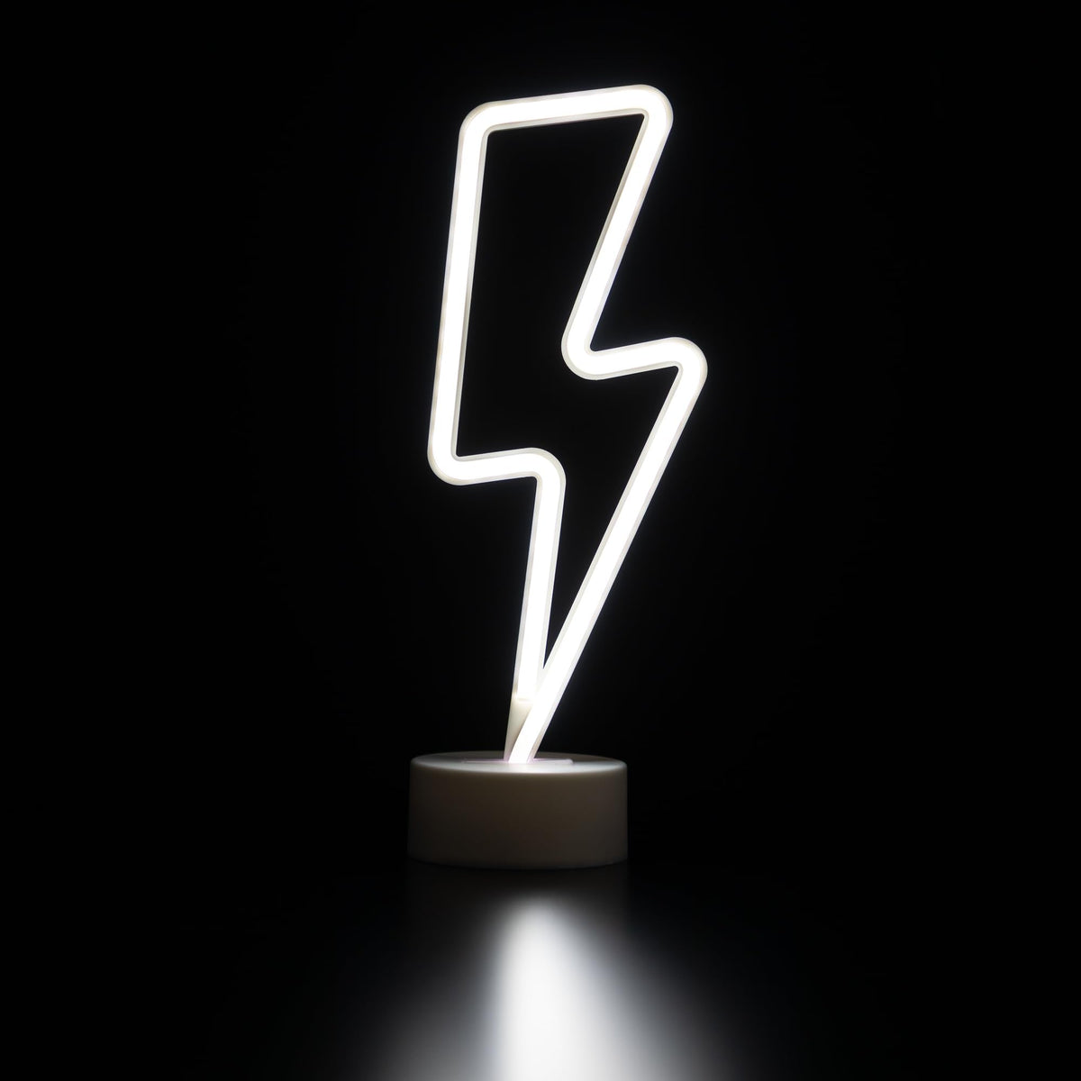 Northlight LED Lightening Bolt Neon Table Light - 11.5" - White