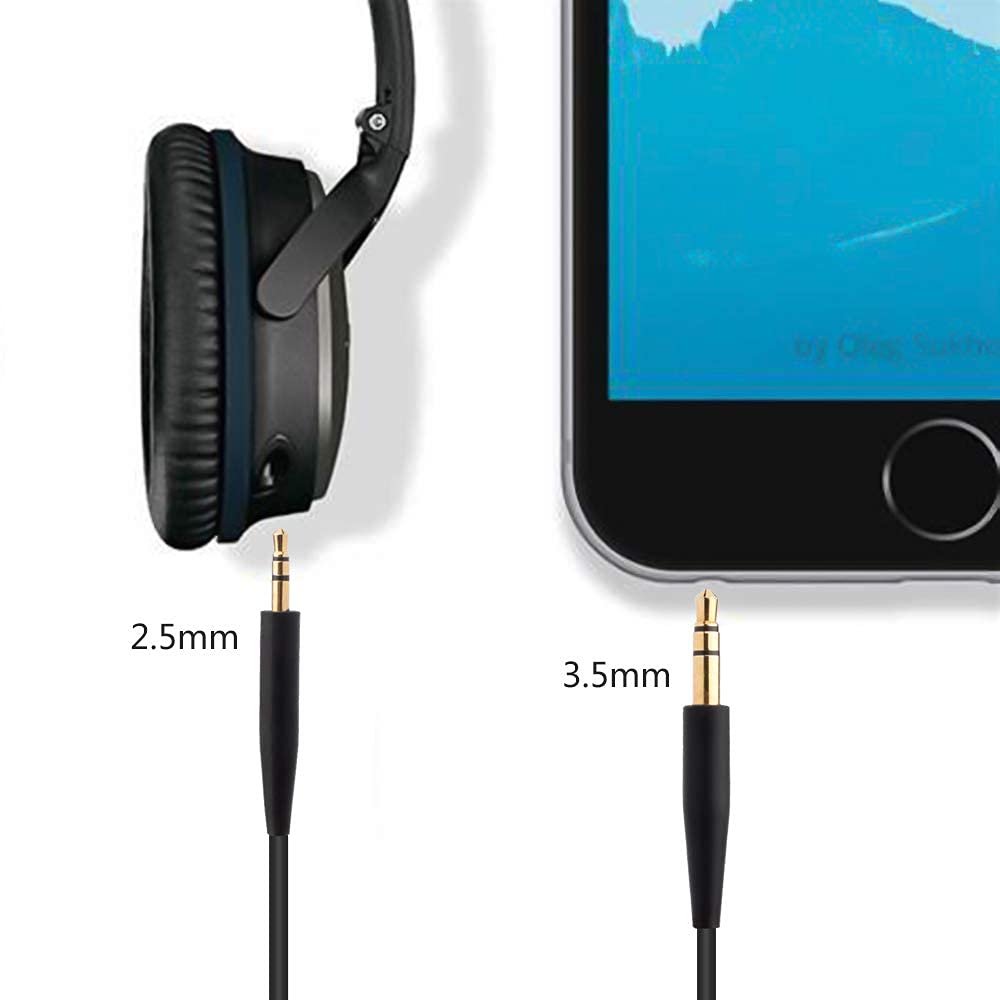 Replacement Audio Cable Aux Cord 3.5mm to 2.5mm Wire Compatible with Bose 700 QuietComfort QC45 QC35II QC35 QC25 Noise Cancelling Headphones