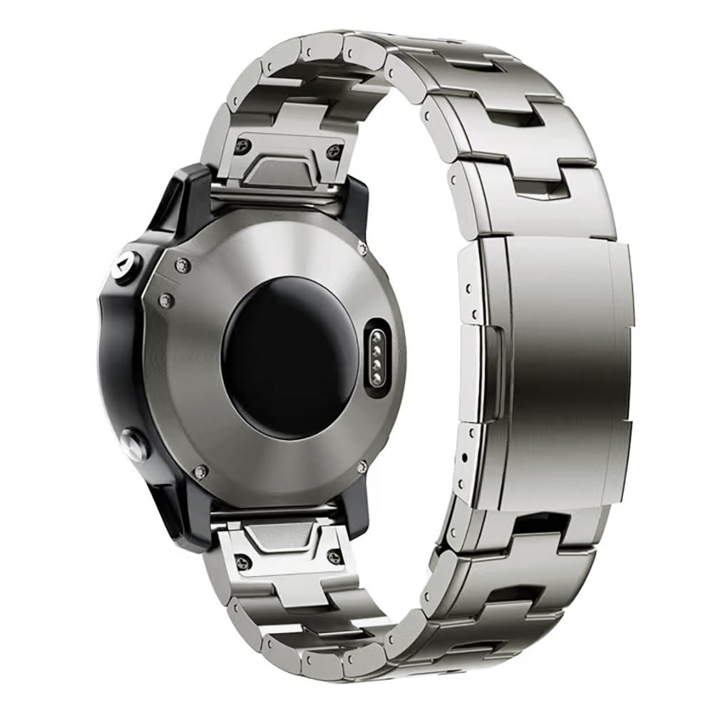 Synsing 26Mm Titanium Metal Quick Release Watchband Compatible For Fenix 8 51Mm/Enduro 3 51Mm/Fenix 6X Pro/7X Pro/5X Plus,22Mm B
