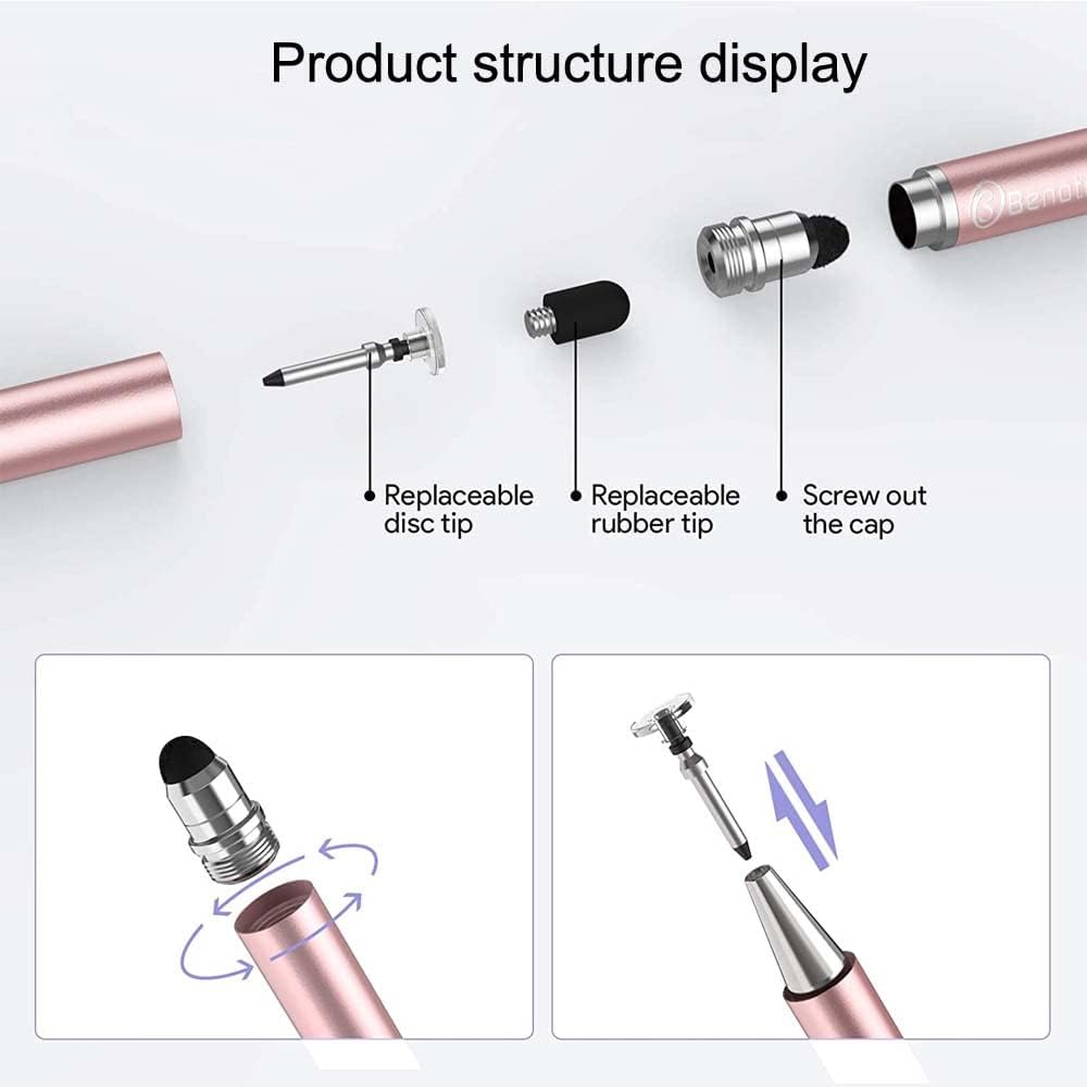 Capacitive Stylus Pens for Touch Screens - 2 in 1 Universal Stylus Pen for iPad, iPhone, Tablets, Samsung Galaxy (2