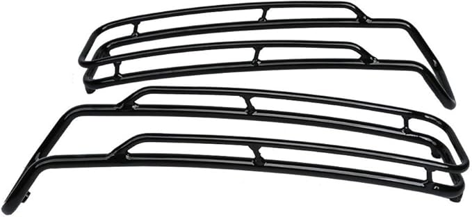 Black Top Hard Saddlebags Lids Rack Rail Guards Iron Saddlebag Guard-Type BTHSLRRGFFHT1 Compatible with Harley Davidson