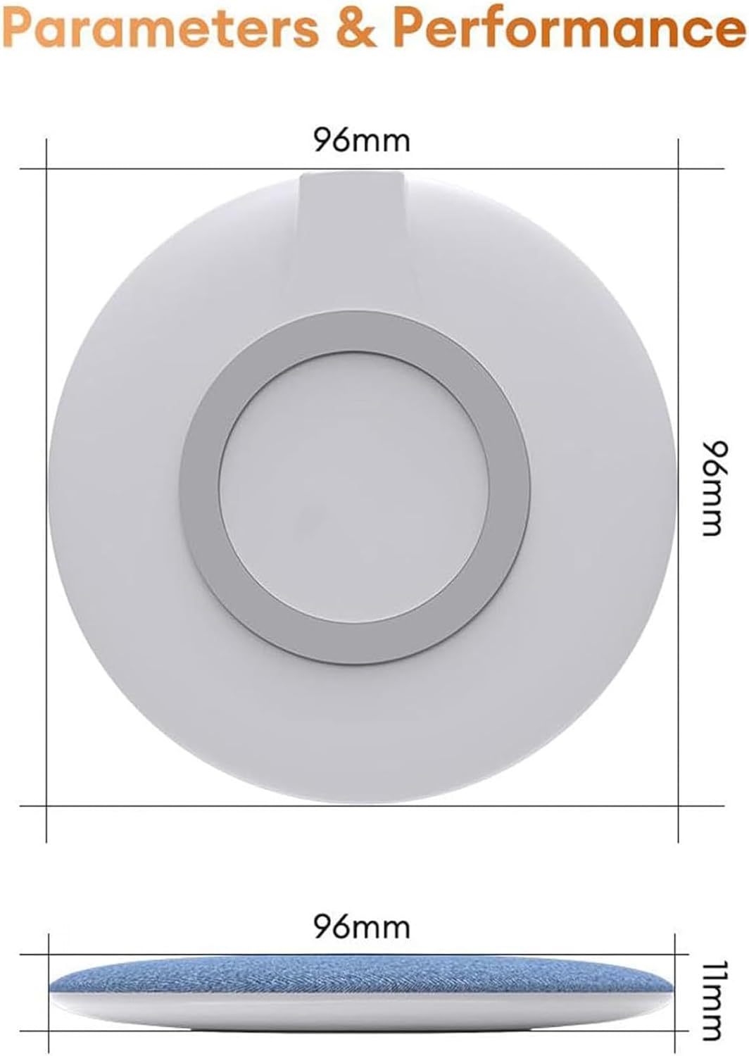 Generic Under Pillow Speaker, Bluetooth Pillow Speaker, Ultra-Thin Sleep Sound Speaker with White Noise Timer, Wireless